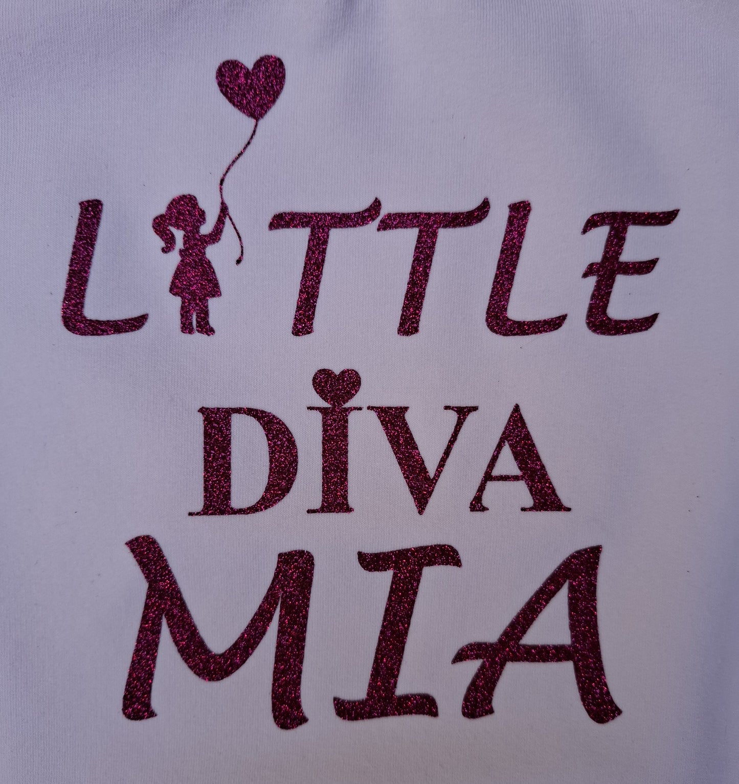 Kindersweater | Little Diva | Met naam | Glitters