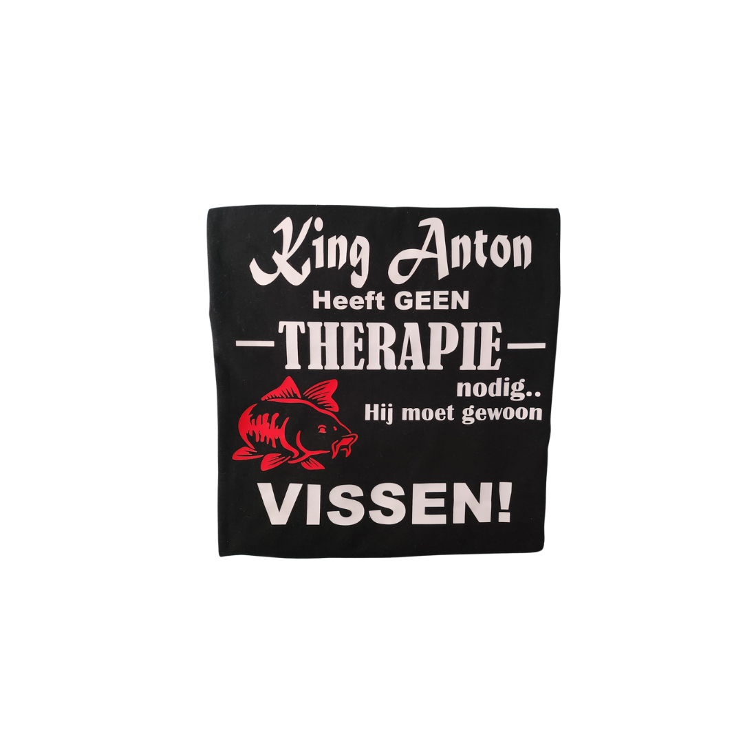 Heren hoodie heeft geen therapie nodig. Hij moet gewoon vissen!
